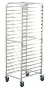 lot 14806 image: Commercial Aluminum Bakery Sheet Pan Rack Cart with Wheels
