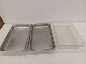 lot 15057 image: 2 Steam Pans and 1 Food Pan