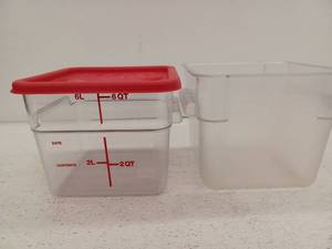 lot 15060 image: 6 Quart Storage Containers (2Pack)
