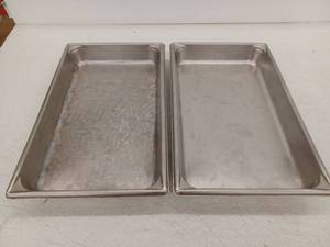 lot 15069 image: Commercial Stainless Steel Full Size Steam Table Pans Set