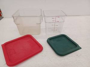 lot 15073 image: 6&4 Quart Food Storage Containers