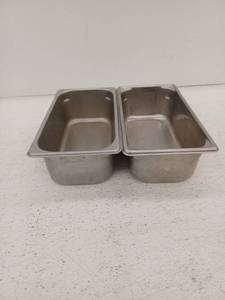 lot 15075 image: 2 Commercial Grade Stainless Steel Steam Table Pans