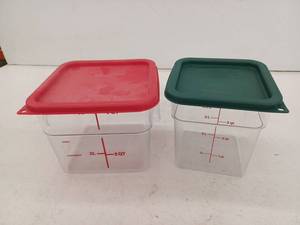 lot 15089 image: 2 Pack Food Storage Containers, 6 QT And 4 QT
