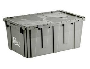lot 15100 image: Choice 26 78 x 16 78 x 12 18 Gray Stackable Chafer Tote  Storage Box