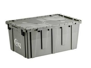 lot 15103 image: Choice 26 78 x 16 78 x 12 18 Gray Stackable Chafer Tote  Storage Box