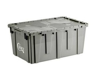 lot 15106 image: Choice 26 78 x 16 78 x 12 18 Gray Stackable Chafer Tote  Storage Box