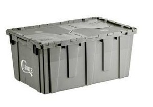 lot 15108 image: Choice 26 78 x 16 78 x 12 18 Gray Stackable Chafer Tote  Storage Box