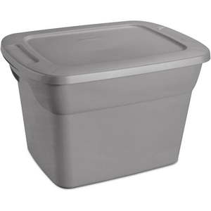 lot 15117 image: Sterilite 18 Gal Tote Box, Gray