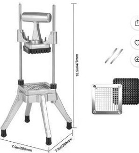 lot 39336 image: Commercial Vegetable Chopper Stainless Steel with 14 Inch Blades With 4 Attachments