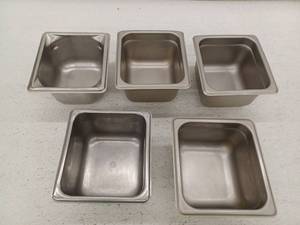lot 39343 image: Stainless Steel Food Service Steam Table Pans L(7)W(6.5)H(4)