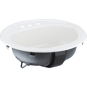 lot 15225 image: Briggs Round Lavatory  White (3002-130)