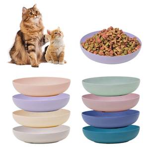 lot 23342 image: 8 Pack Cat Dishes Whisker Friendly, Shallow Wide Pet Food and Water Bowl, Durable Wheat Straw Cat Bowls for Indoor Outdoor Cats - Retail $9