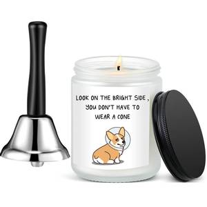 lot 23344 image: Newtay 2 Pcs Funny Get Well Gift for Women Men Post Surgery Recovery Gift Include Hand Call Bell and Lavender Scented Candle Cheer up Present for Women Men Friend - Retail $17