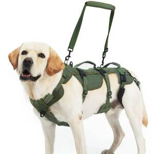 lot 23361 image: PUPTECK Dog Lift Harness for Medium Large Sized Dog, Rehabilitation Sling for Hind Leg Support, Multifunctional Mobility Assistance Harness for Old, Disabled, Joint Injuries, Paralysis Dogs, Green M - Retail $50