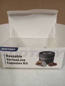 lot 24998 image: SOOTOZY Reusable VertuoLine Capsules Kit - Retail $15