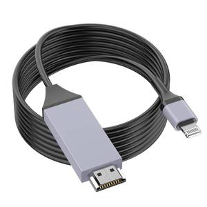 lot 26271 image: Apple MFi Certified Lightning to HDMI Cable Adapter for iPhone,1080P Lightning to HDMI Digital AV Adapter HDTV Cord Compatible with iPhone 14 13 12 11 Pro Max XS XR X 8 to TV Projector Monitor - Retail $8