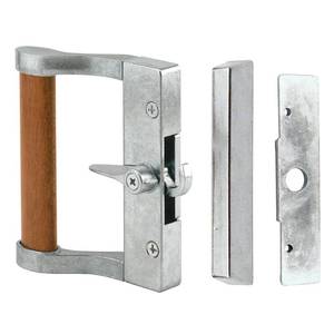 lot 26289 image: Prime-Line C 1023 Gray Finish Sliding Door Handle Set, for Fullview Doors (Single Pack) - Retail $18