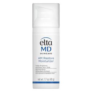 lot 26318 image: EltaMD AM Restore Face Moisturizer for Women and Men, Light Moisturizer Face Cream, Made with Niacinamide and Hyaluronic Acid, 1.7 oz Pump - Retail $48