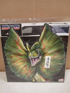 lot 26340 image: Ride-A-Long Perf Decals Dilophosaurus Car Window Decal - Retail $15