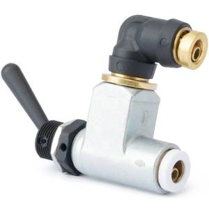 lot 26341 image: Dusledel BA14500 Big Rig Air Toggle Switch Compatible With Peterbilt Truck Pneumatic Control Valve, 90-degree Zinc-plated Finish - Retail $23