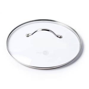 lot 26359 image: GreenPan Glass Lid with Stainless Steel Handle, 12, Silver - Retail $30