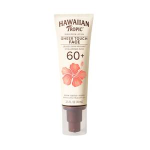 lot 31196 image: Hawaiian Tropic Sheer Touch Face Sunscreen Lotion SPF 60, 2.5 Fl Oz  Travel Size Sunscreen for Face, Sunblock Lotion, 2.5 Fl Oz - Retail $14