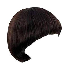 lot 31204 image: OYSRONG Women Mens Short Black Full Bang Hairstyle Straight Wig, Cosplay Heat Resistant Fibre Wig - Retail $14