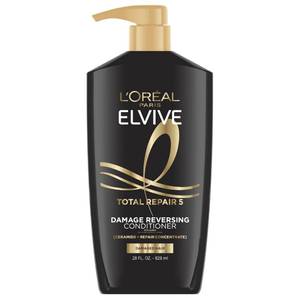 lot 31215 image: LOreal Paris Elvive Total Repair 5 Repairing Conditioner for Damaged Hair Conditioner with Protein and Ceramide for Strong Silky Shiny Healthy Renewed Hair 28 Fl Oz - Retail $8