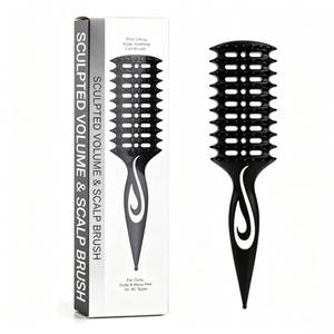 lot 31218 image: Candy Brush Curl Defining Brush Vent Hair Brush Detangling Brush for Shaping Defining Curls Wavy Hair Brush for Women,Black - Retail $10