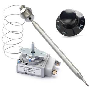 lot 32608 image: RX-2-24 Thermostat for Deep Fryer with 38 Mpt Stuff Box Replacement for Atosa 301030004 RX-10-24 RX-2-30 RX Millivolt Thermostat 00-913153 Replacement for Adcraft deep Fryer 200-400F with 38 - Retail $36