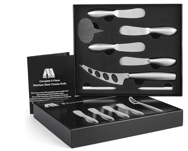 lot 27130 image: MH Zone Complete 5 Piece Stainless Steel Cheese Knife Set