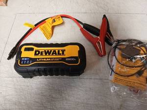 lot 61991 image: DeWalt 2500A Lithium Jump Starter with USB Power - Retail $120