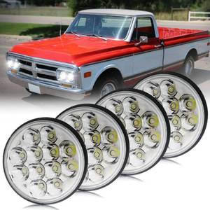 lot 2792 image: BeaveWAY 4pcs 5.75 36W Crystal Round LED Headlight Sealed Beam IP68 Waterproof Replacement 4000 4040 5506 H5006 H651  H466