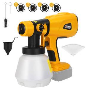 lot 2795 image: DTEZTECH Cordless Paint Sprayer for Dewalt 20V Battery(Battery Not Included), 200W HVLP Handheld Spray Gun with Brushless Motor, Copper Nozzle, Adjustable Flow for Walls, Fences, Furniture, Cabinets