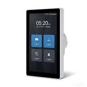 lot 2817 image: LANBON L10 Large LCD Smart Light Switch, Custom Display & Icons, 6-in-1 1234 Gang & Curtain, 2.4GHz WiFi, Compatible with Alexa & Google Home, Motion Wake Screen, No Dimmer, Neutral Wire Required