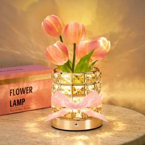 lot 2840 image: NuuNuy Tulip Flower Lamp, Thank You Gifts for Women, Rechargeable Cordless Touch Night Light with 3 Color Modes & Stepless Dimming, Birthday Gifts for Mom, Teacher, Nurse, Coworker, Friend,Home Decor