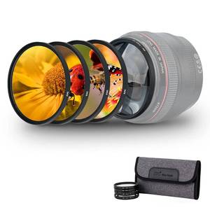 lot 2885 image: 49mm Macro Close-Up Filter Set (2 4 8 10) Macro Filter Accessory with Filter Pouch for Canon EOS M6 Mark II M50 Mark II M200 with Canon EF-M 15-45mm f3.5-6.3 is STM Lens