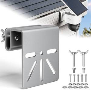lot 2892 image: 1 PCS ViewKurM Gutter Mount for Security Cameras,Stainless Steel Camera Mount,No Drill Universal Mounting Bracket Compatible with Eufy S340E30, Fits Multiple Security Cameras and Solar Panels