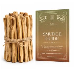 lot 3002 image: Ancient VEDA Peruvian Palo Santo Sticks 12 Pack with Smudge Guide High Resin Content, Sweet Scent Holy Wood for Smudging, Meditation, Energy Cleansing Sustainably Harvested, Aromatic Incense