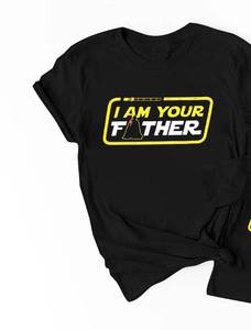 lot 3016 image: I Am Your Father Shirt Family  Vacation Casual Short Sleeve Top Black L