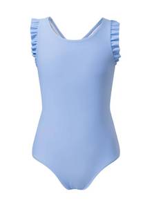 lot 3032 image: blibean Tween Girl Swimsuit Kids Girls Summer One Piece Swimsuits Solid Beach Swimwear Fashion Ruffle Cute Bathing Suits Size 6-7 Year Light Blue Traje De Bano para Ninas