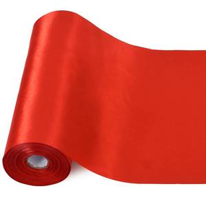lot 3048 image: 2 Pack TONIFUL 8 Inch x 22yd Extra Wide Large Red Satin Ribbon Solid Fabric Ribbons for Door Tree Home Outside Bows Decor Cutting Ceremony Kit Grand Opening Chair Sashes Sewing Crafts Wedding Car Decoration