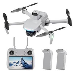 lot 064 image: DealPrice Touch Screen Remote Drones with Camera for Adults 4k with Obstacle Avoidance, 3 Axis Gimbal Drone for Adults, GPS Auto Return Home, Follow Me, Long Range, High Wind Resistance, Rainproof, Time-lapse, Flash Lights, Zoom, SD Card Provided