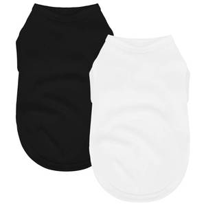 lot 3101 image: 2 Pack Solid Color Dog Shirts - Lightweight, Quick Dry, Breathable Pet T-Shirts for Small to Large Dogs - Stretchy, Durable, Ideal for All Seasons and Holidays.Black White XL