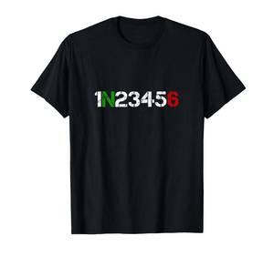 lot 3113 image: Motorcycle Gear Shift 1N23456 Motorbike Biker Tour T-Shirt 2XL