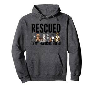lot 3139 image: Dog Lovers Hoodie Pullover Women Men Kids - Rescue Dog Shirt Pullover Hoodie S
