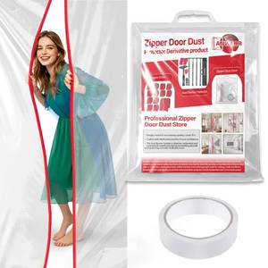 lot 3149 image: 2- Pack Dust Barrier Plastic Zipper Door,4 FT x 7.2 FT Heavy-Duty Door Dust Protection Kit for Construction,Remodeling, Painting & Drywall Work, Easy Install & Removal,Includes 3 cm x 10 m Gaffer Tape