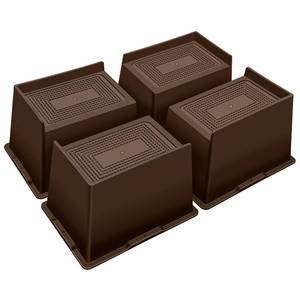 lot 3169 image: ANNKUT Bed Risers 5 Inch Heavy Duty,Oversized Couch Risers, Extra Wide Furniture Risers for Sofa Table Desk Headboard Chair Lifting,Rectangle Risering Blocks Support 6000 lbs(4 Pack Brown)