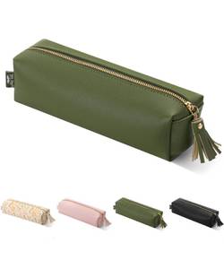 lot 3216 image: Mr. Pen- PU Leather Pencil Case, Green, Pencil Case Small Pencil Pouch Aesthetic Pencil Cases