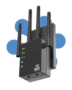 lot 3218 image: WiFi Extender Signal Booster 1200Mbps, Long Range Extender for Home and Outdoor, 12880 Sq.Ft Range, 105-Device Compatibility, Easy Setup, WiFi Extender
